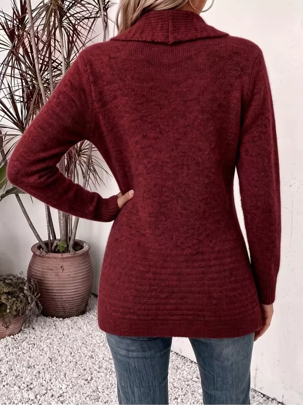 Full Size Open Front Long Sleeve Cardigan Plus Size, image 15