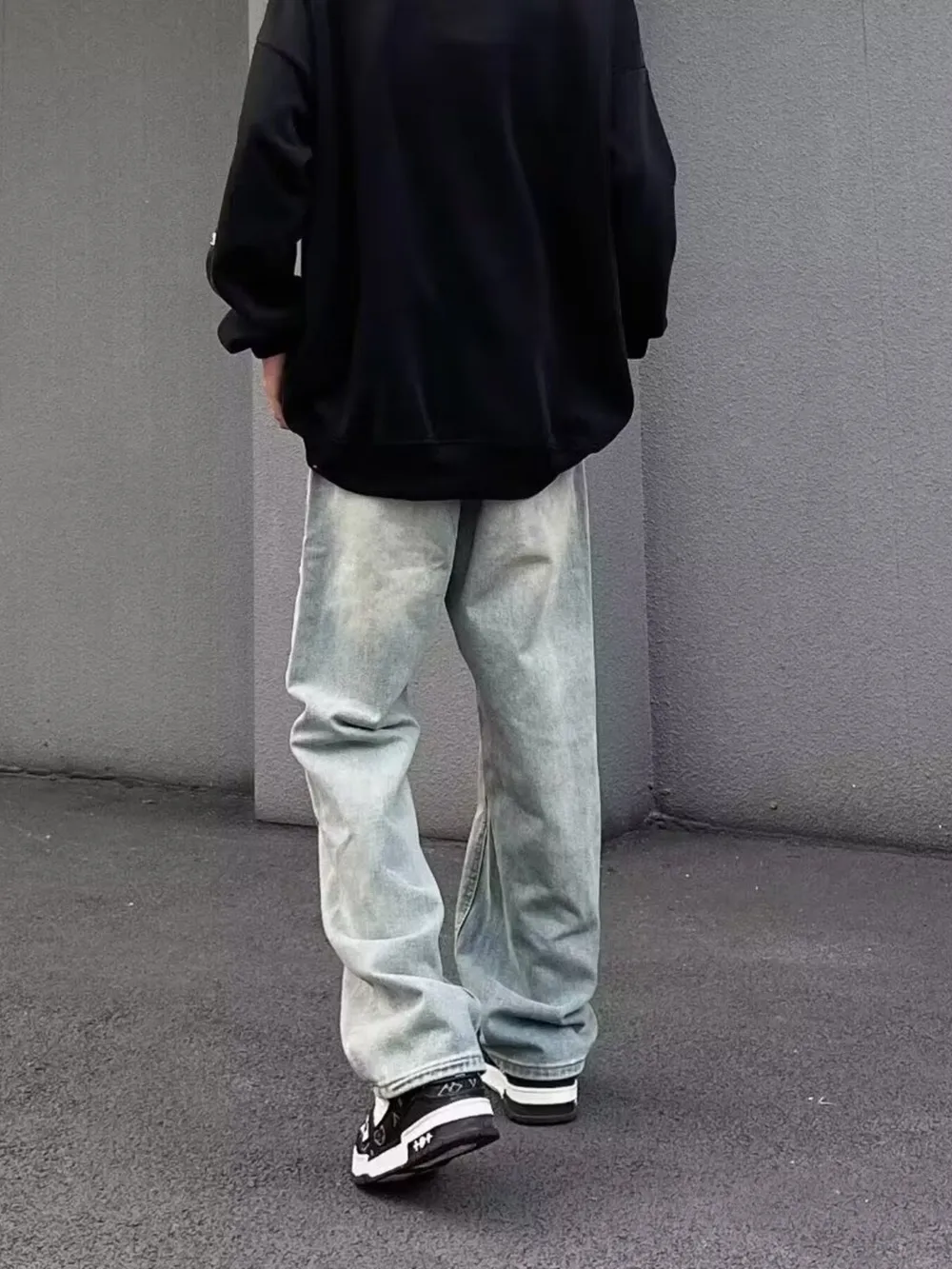 Men's Full Size Distressed Wide Leg Jeans Plus Size, image 6