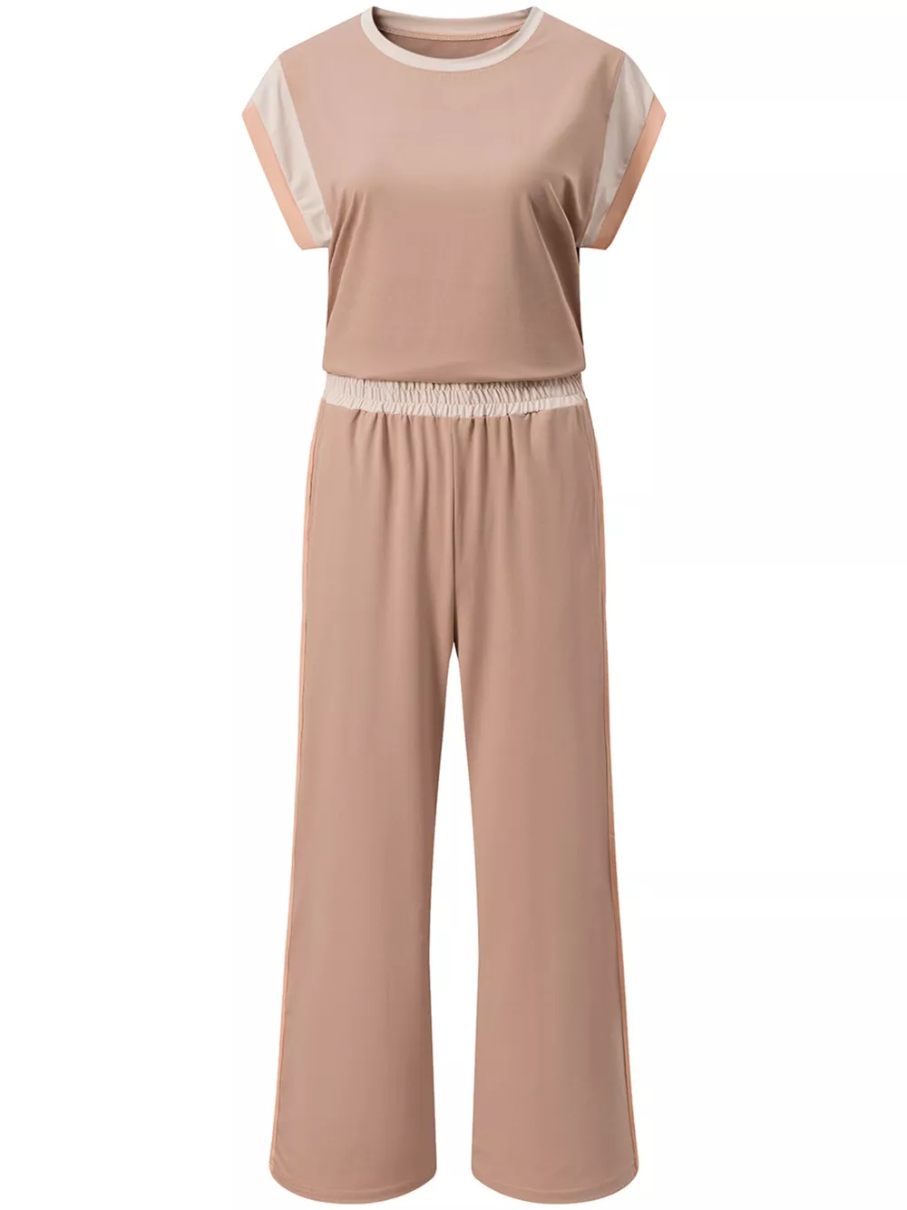 Color Block Detail Casual Two-piece Set, image 5