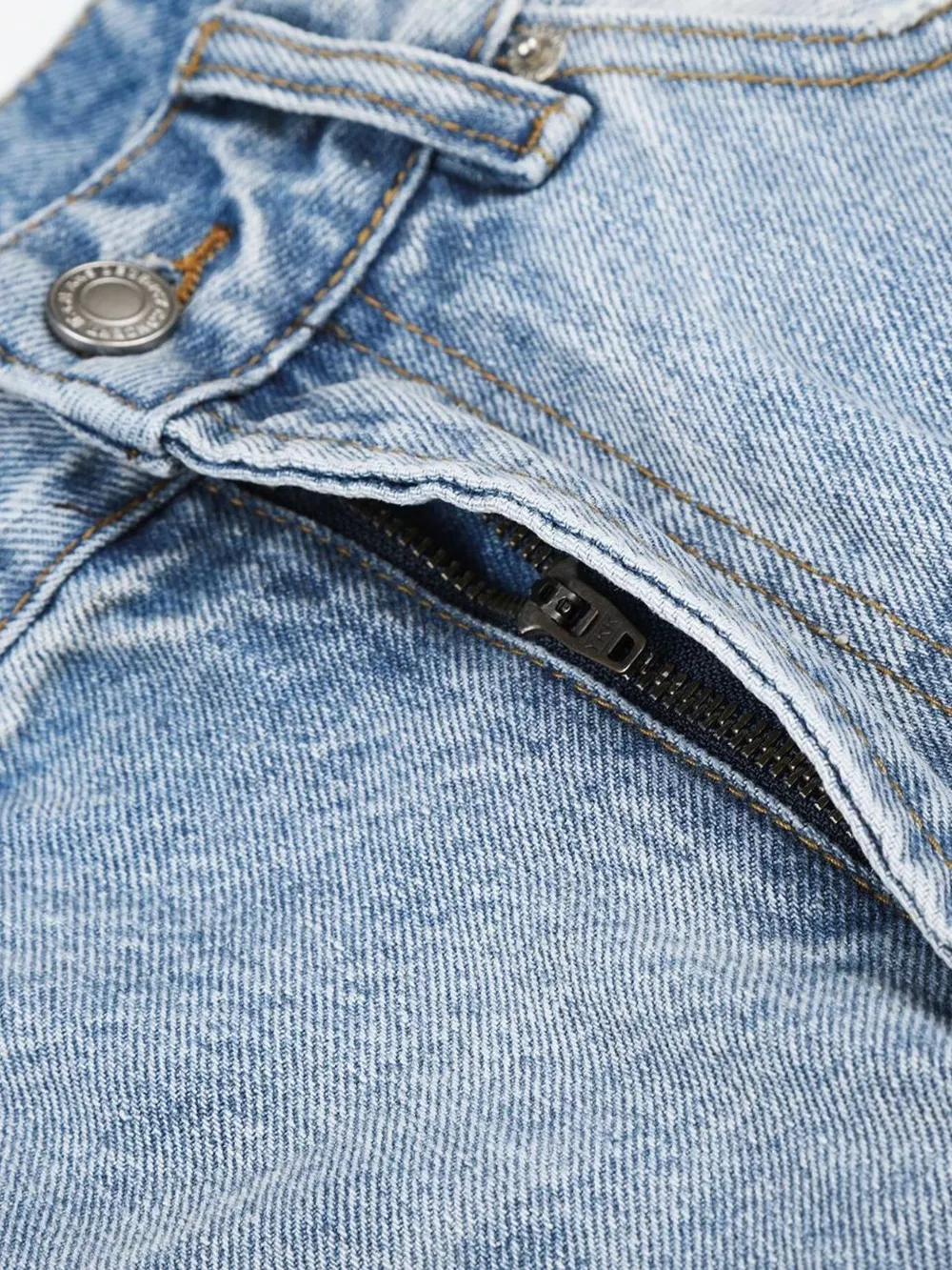 Men's High-Waisted Distressed Denim Capris, image 11