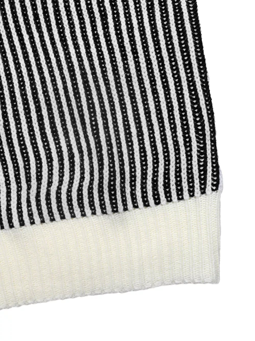 Striped Knit Sweater with Contrast Collar, image 9