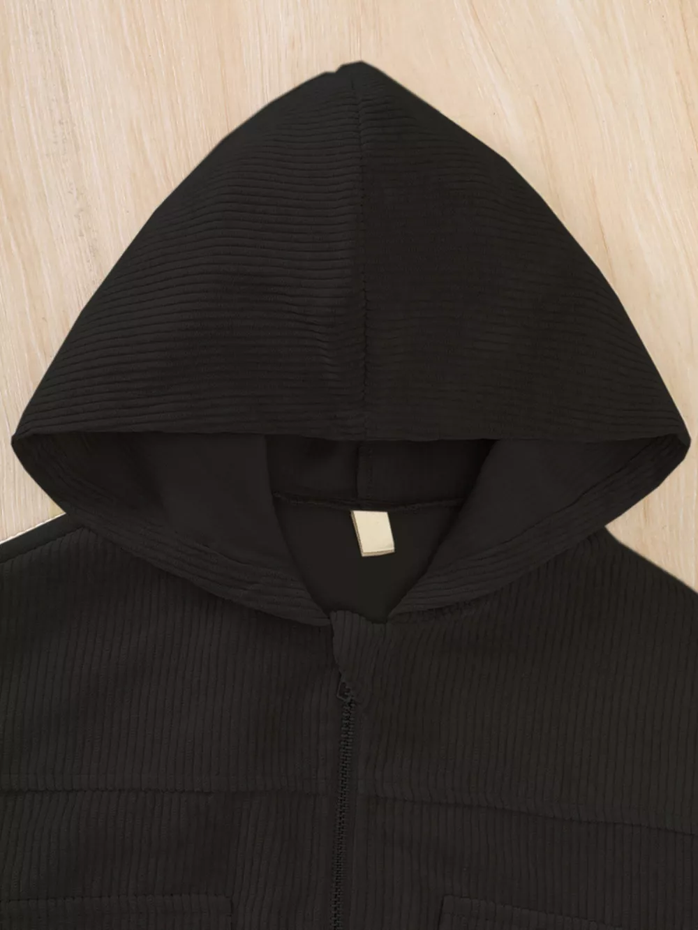 Children's Casual Corduroy Hooded Jacket, image 7