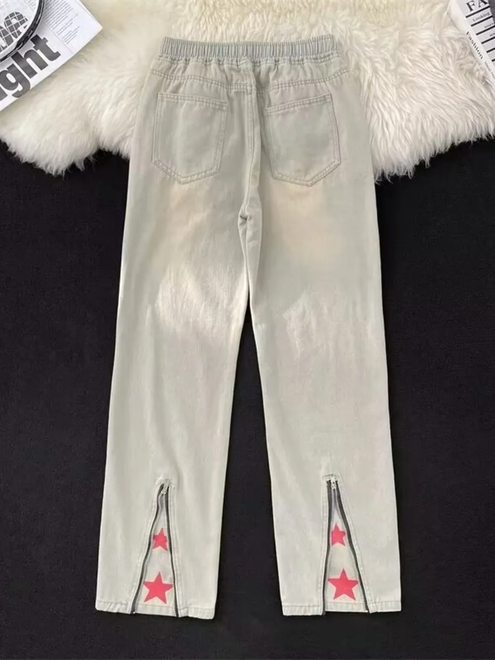 Men's Full Size Vintage Wash Wide Leg Jeans Plus Size, image 4