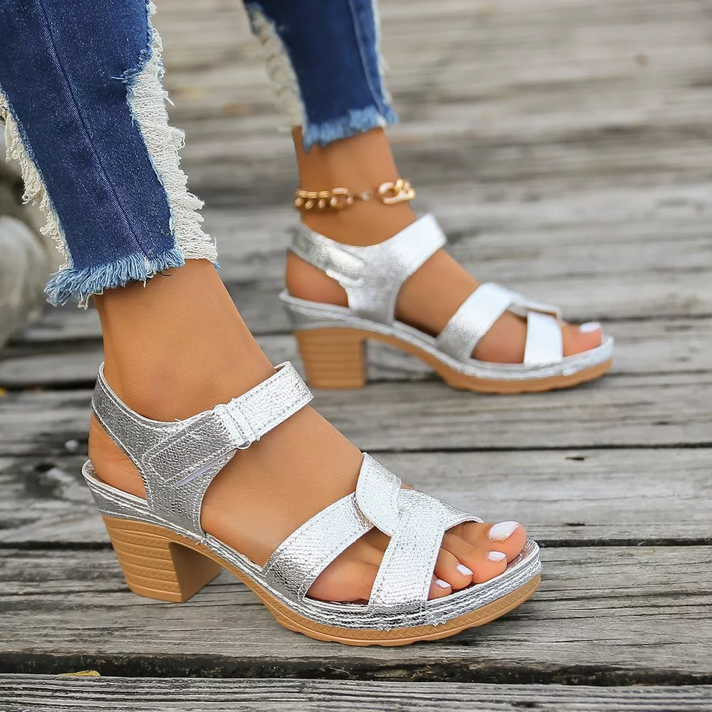 Open Toe Block Heels Sandals, image 9