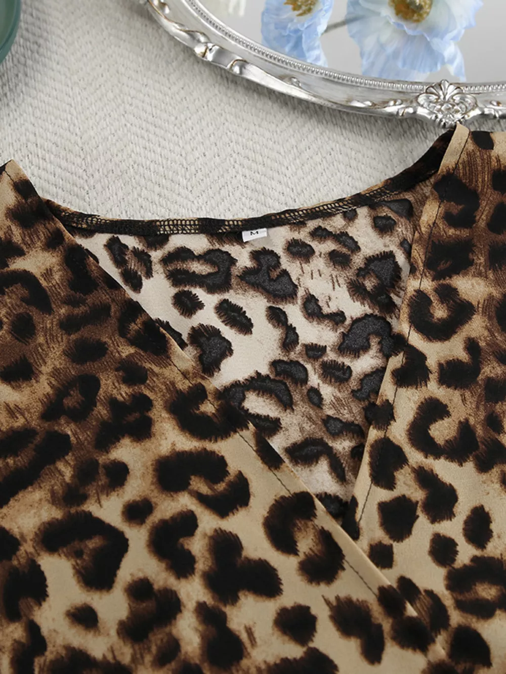 Leopard Cardigan and Wide Leg Pants Lounge Set, image 7