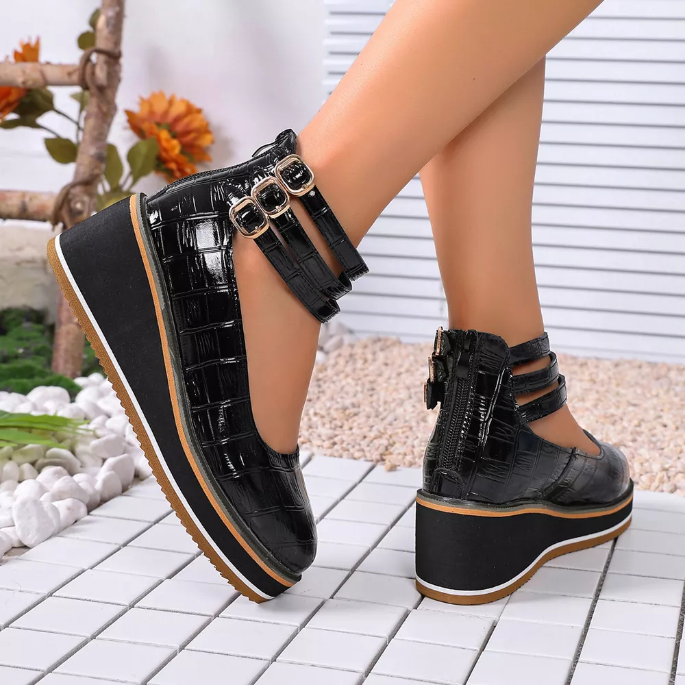 Multi-Strap Wedge Pumps, image 2