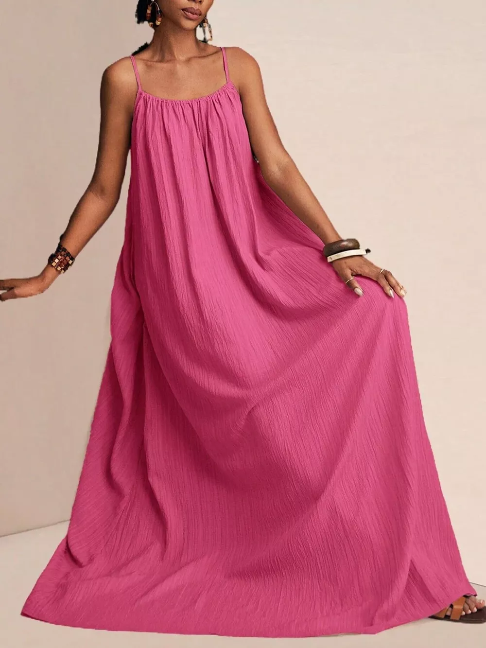 Spaghetti Strap Flowy Maxi Dress, image 21
