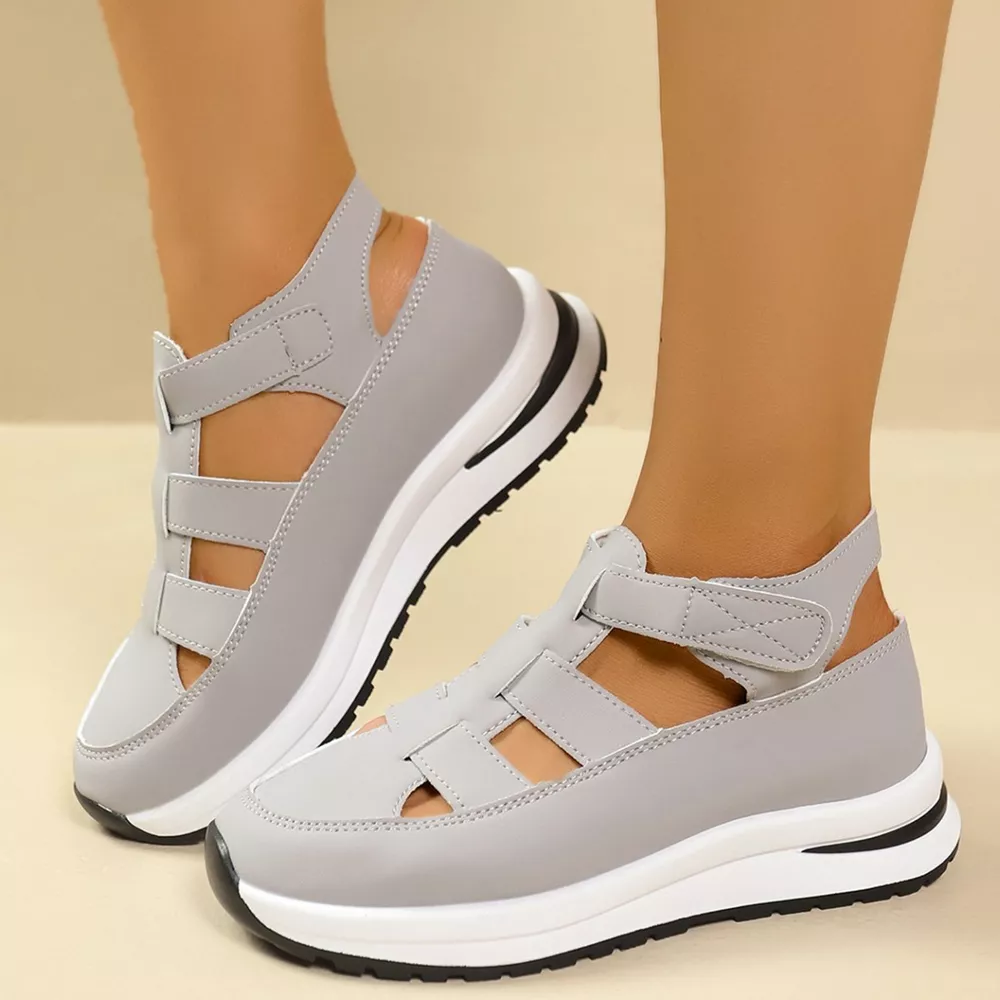 Cutout Round Toe Platform Sandals, image 8