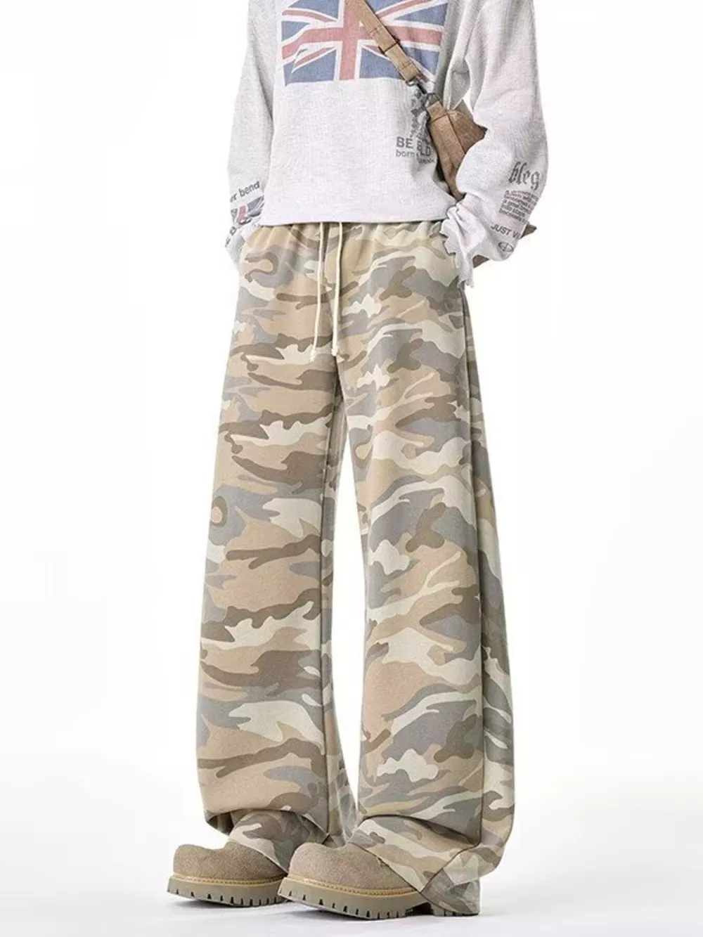 Men's Camouflage Wide-Leg Pants, image 3