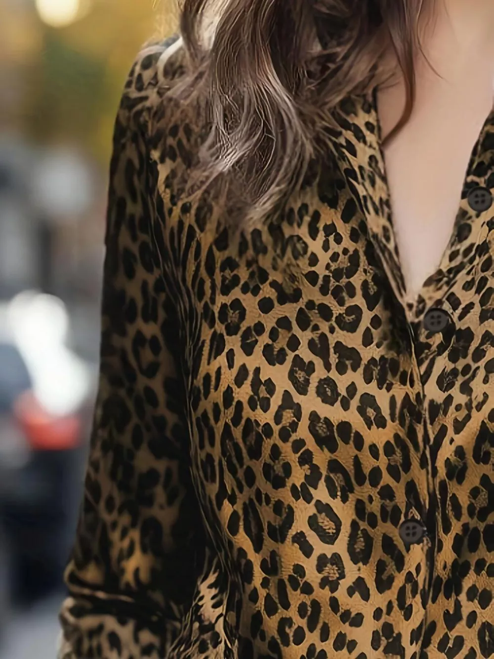 Leopard Button Up Long Sleeve Shirt, image 6