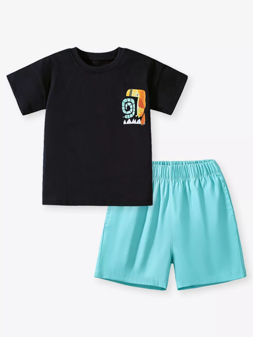 Children's Cartoon Graphic Tee and Shorts Set, image 4