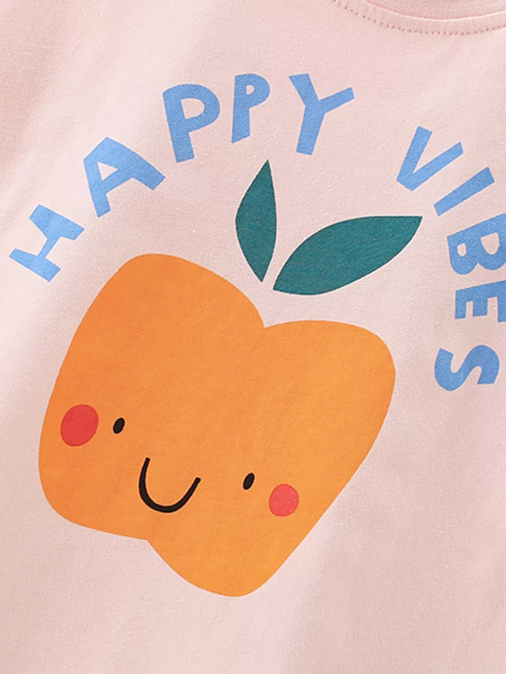 Children's Happy Vibes Graphic Tee & Denim Shorts Set, image 4