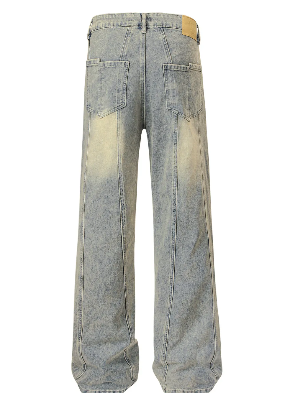 Men's Vintage Washed Wide Leg Jeans, image 2