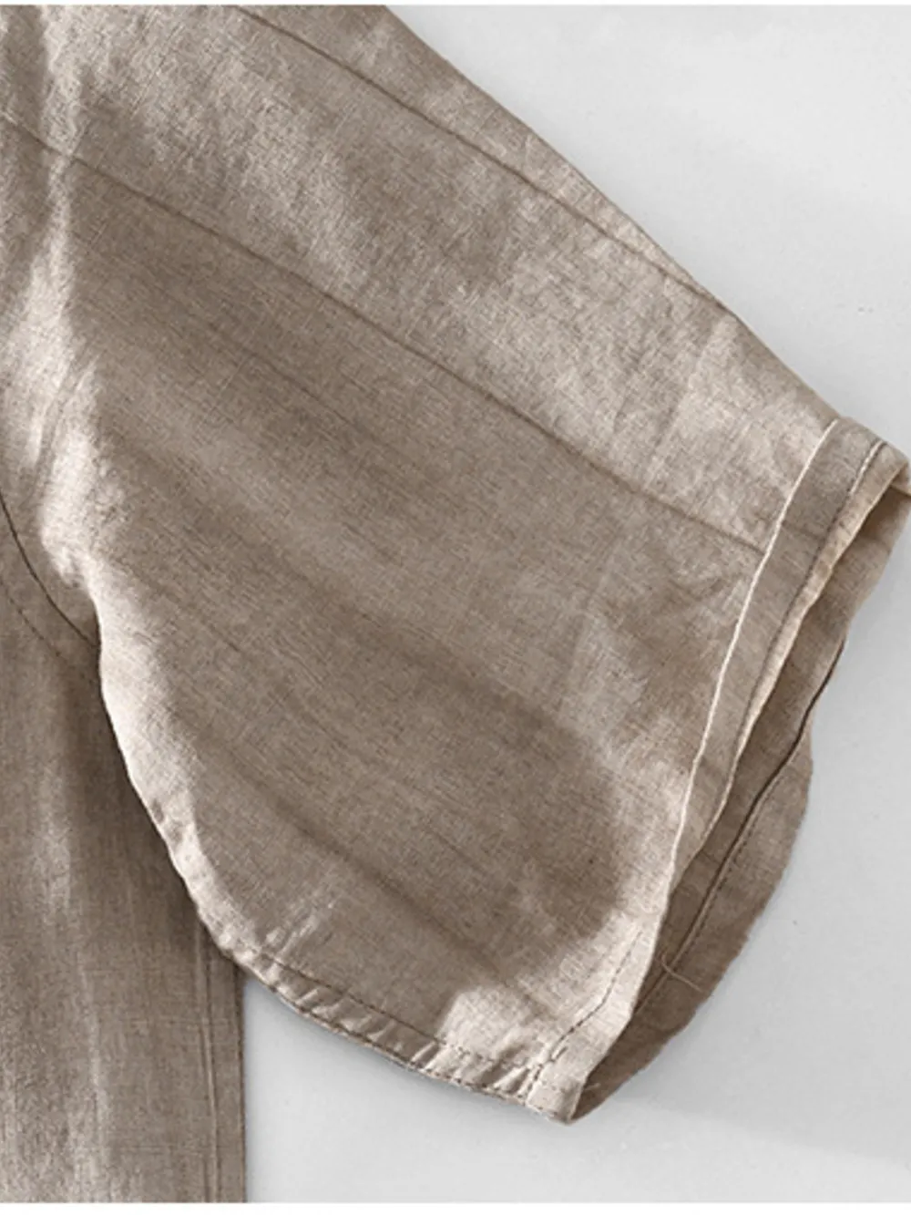 Men's Plus Size Button Detail Short Sleeve Shirt, image 8