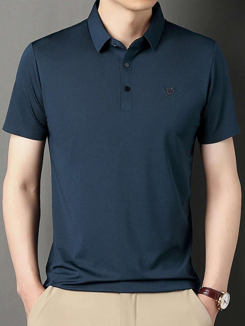 Men's Plus Size Breathable Short Sleeve Polo