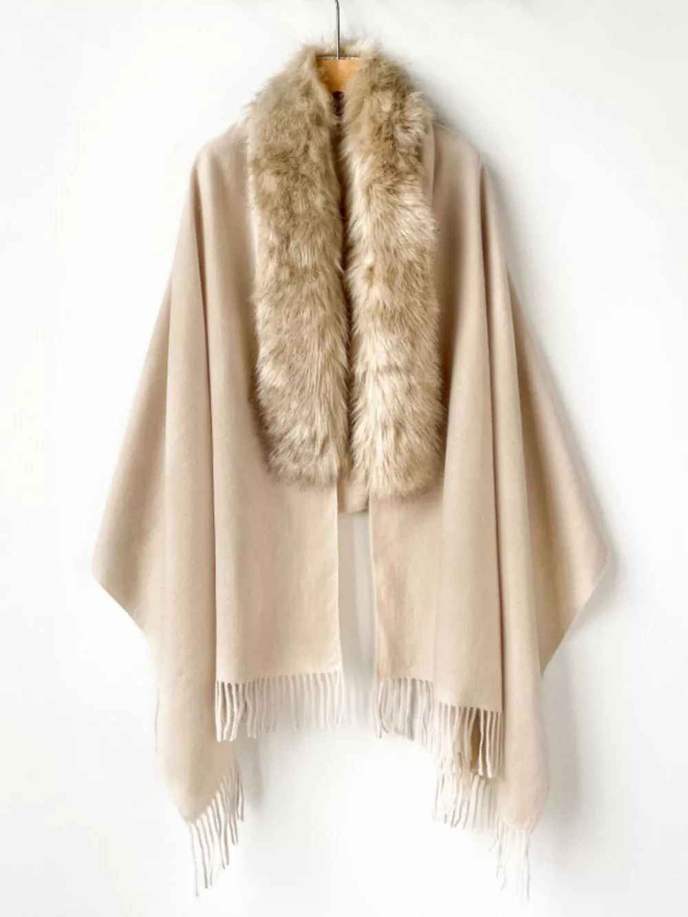 Faux Fur Fringe Scarf Wrap, image 2
