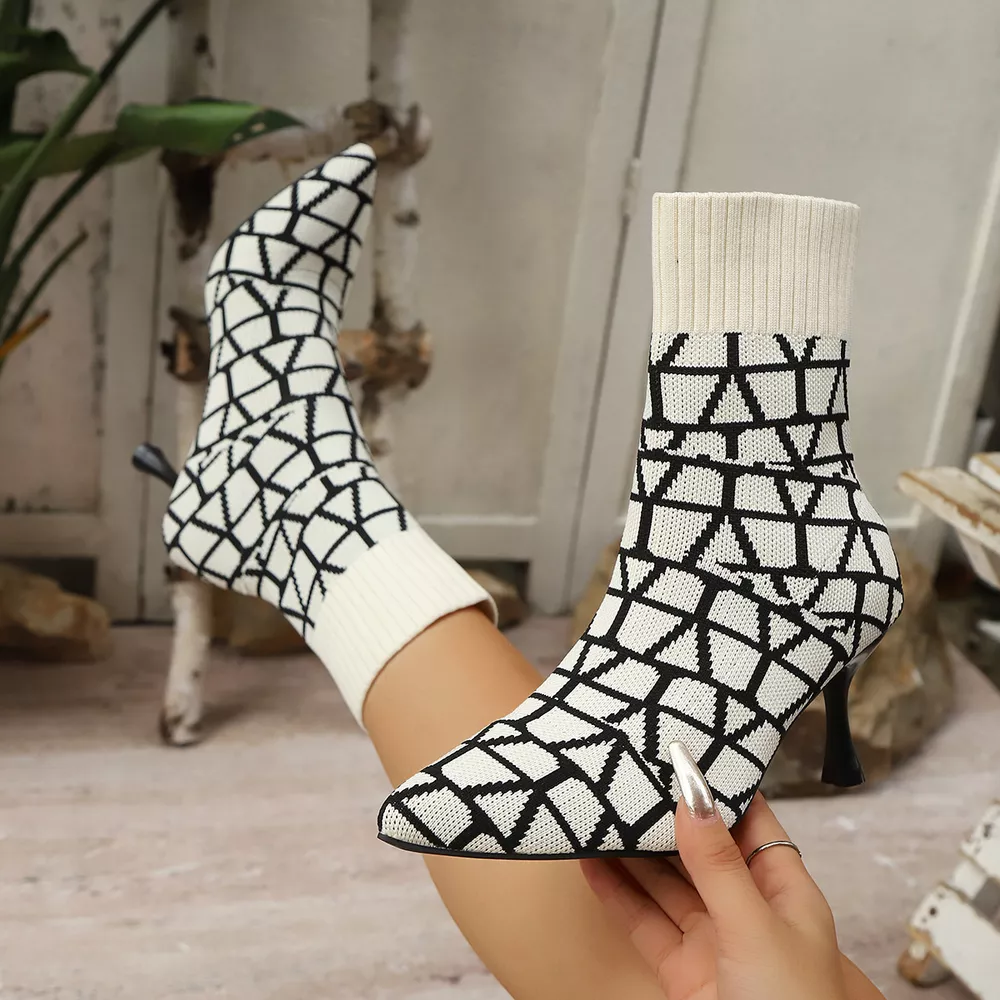 Point Toe Flared Heel Boots, image 9