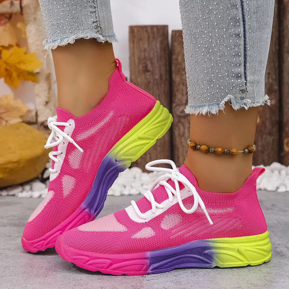 Lace Up Round Toe Sneakers, image 5