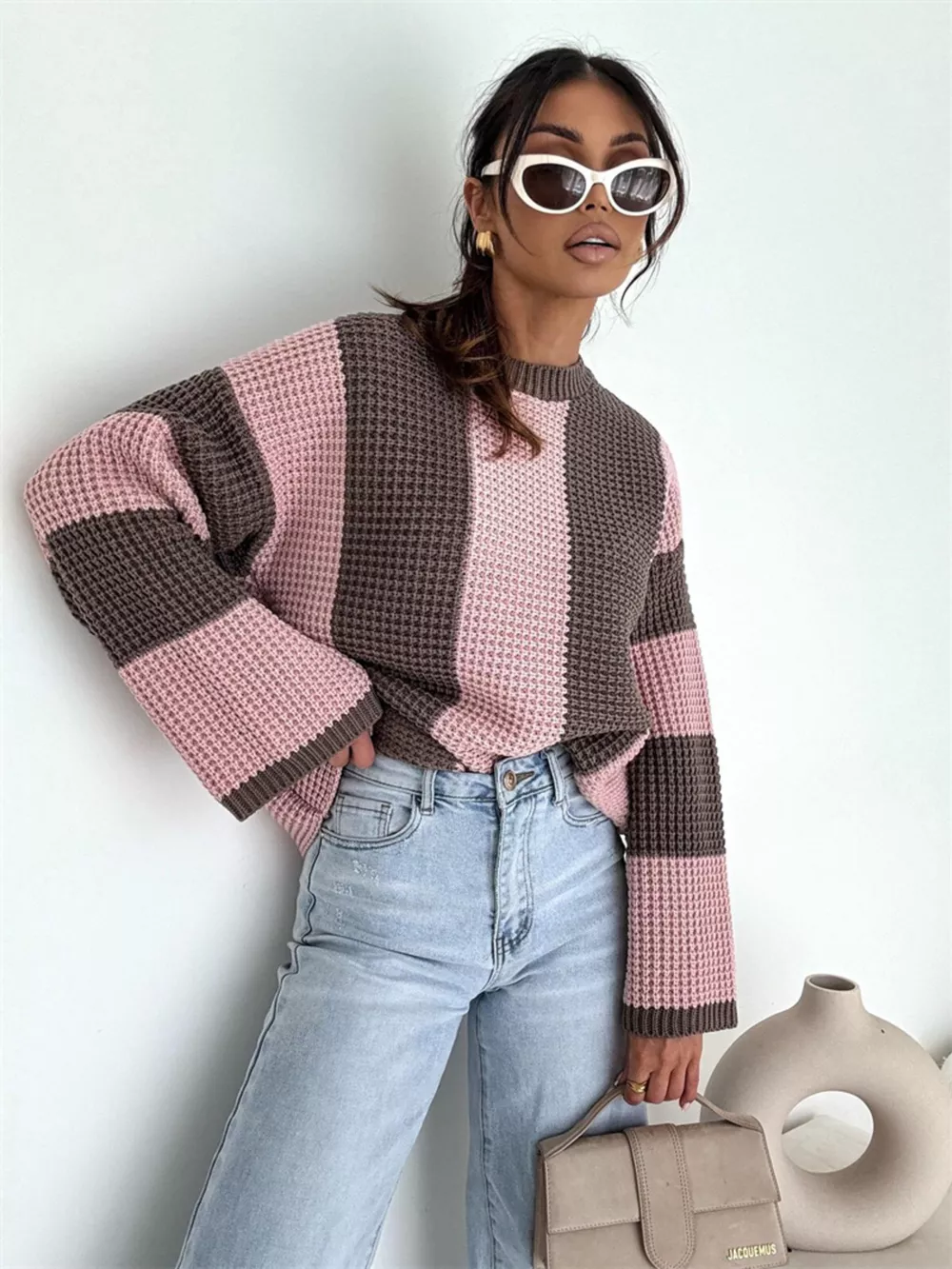 Color Block Long Sleeve Sweater, image 17
