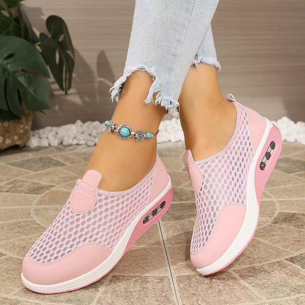 Breathable Mesh Wedge Slip-Ons, image 13