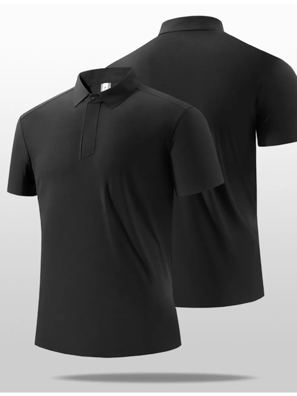 Men's Plus Size Collared Neck Short Sleeve Polo, image 3