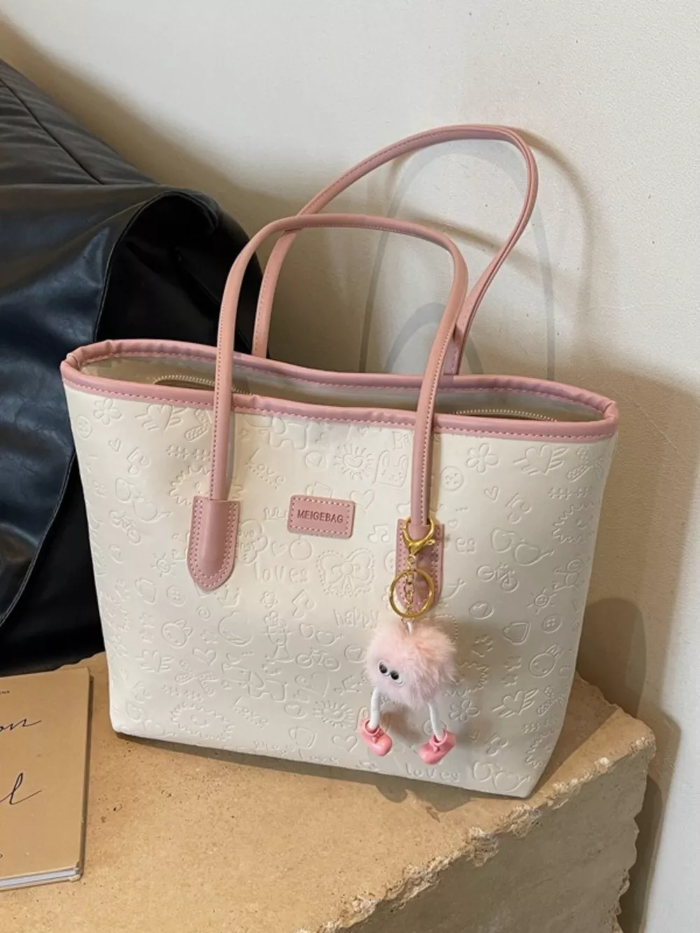 Embossed Pattern Tote Bag, image 9