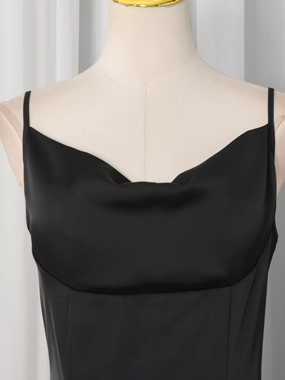 Spaghetti Strap Ruffle Slit Maxi Dress, image 7