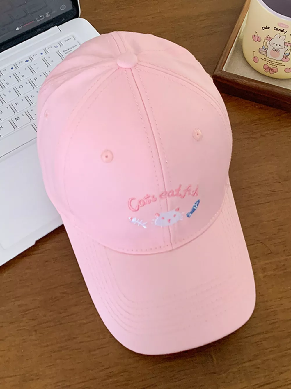 Embroidered Cat Baseball Cap, image 2