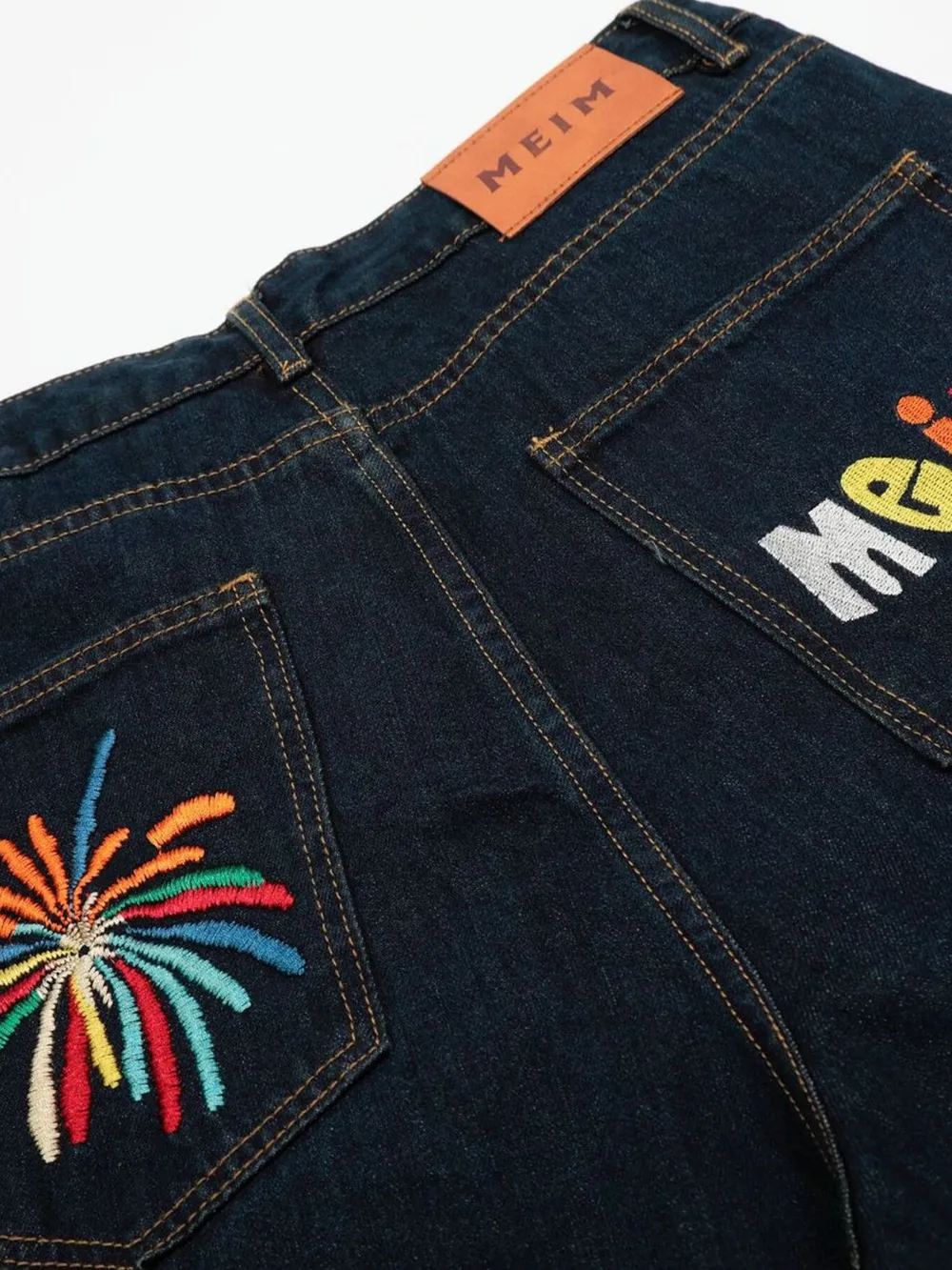 Men's Wide Leg Wash Denim Shorts, image 14
