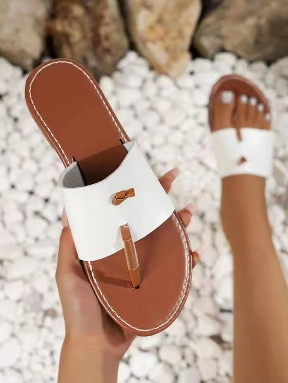 Toe Post Flats Sandals, image 7