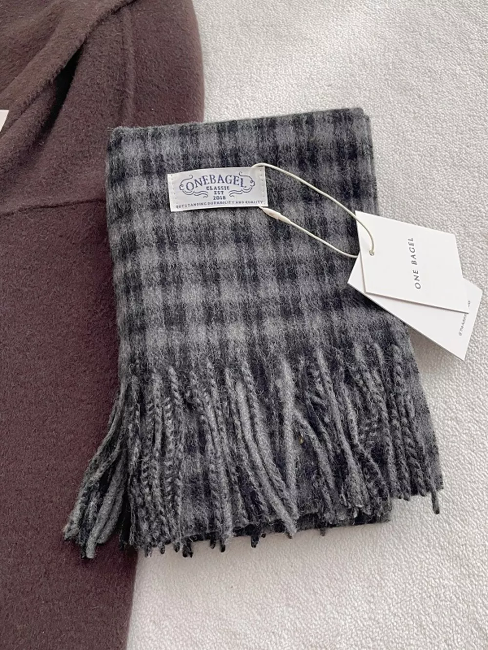 Classic Plaid Fringe Scarf