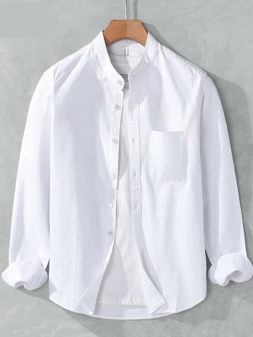 Men's Plus Size Button Up Long Sleeve Shirt, image 4