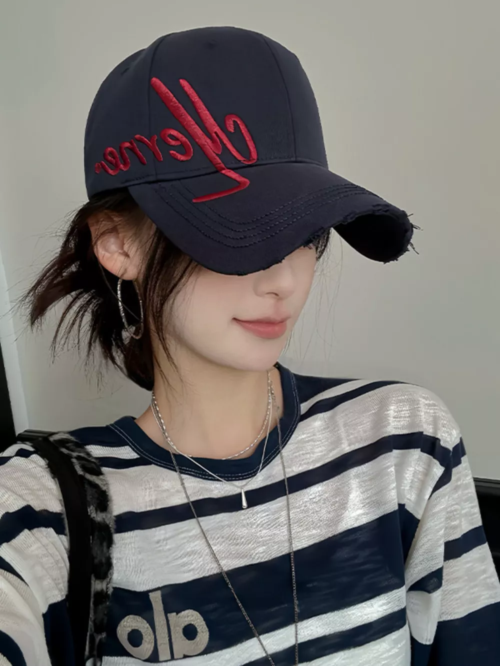 Embroidered Distressed Baseball Cap, image 5