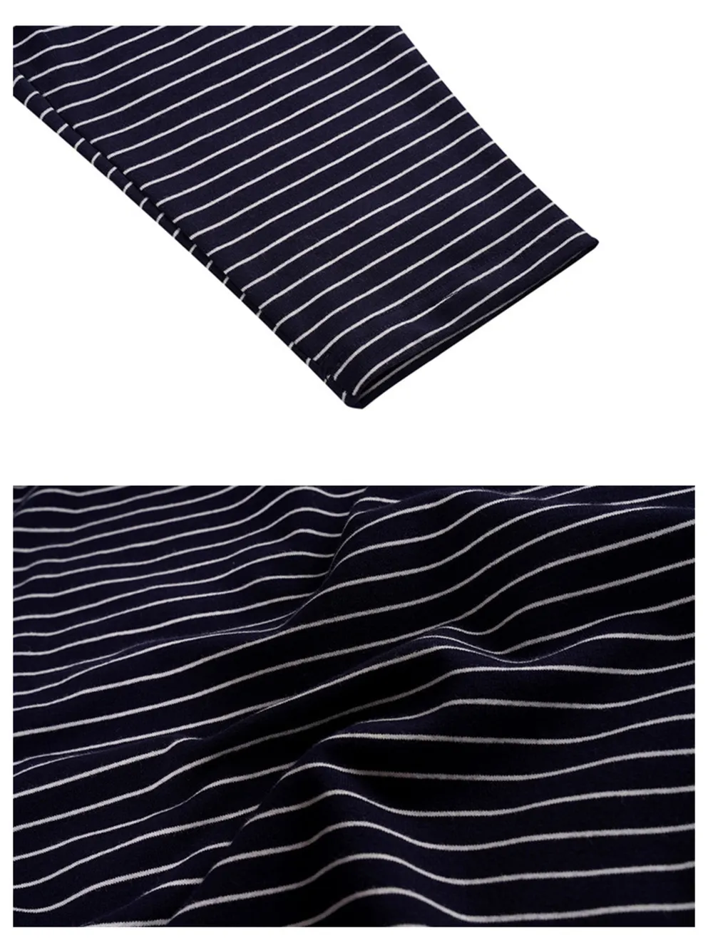Men's Oversized Striped Long Sleeve T-Shirt, image 4