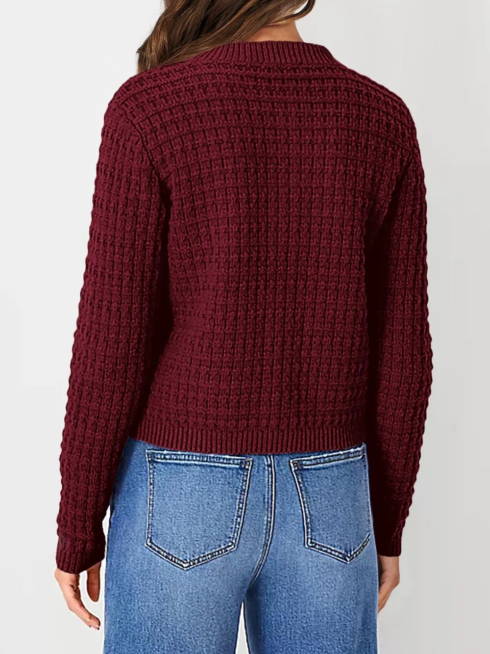 Textured Knit Button-Front Cardigan, image 20