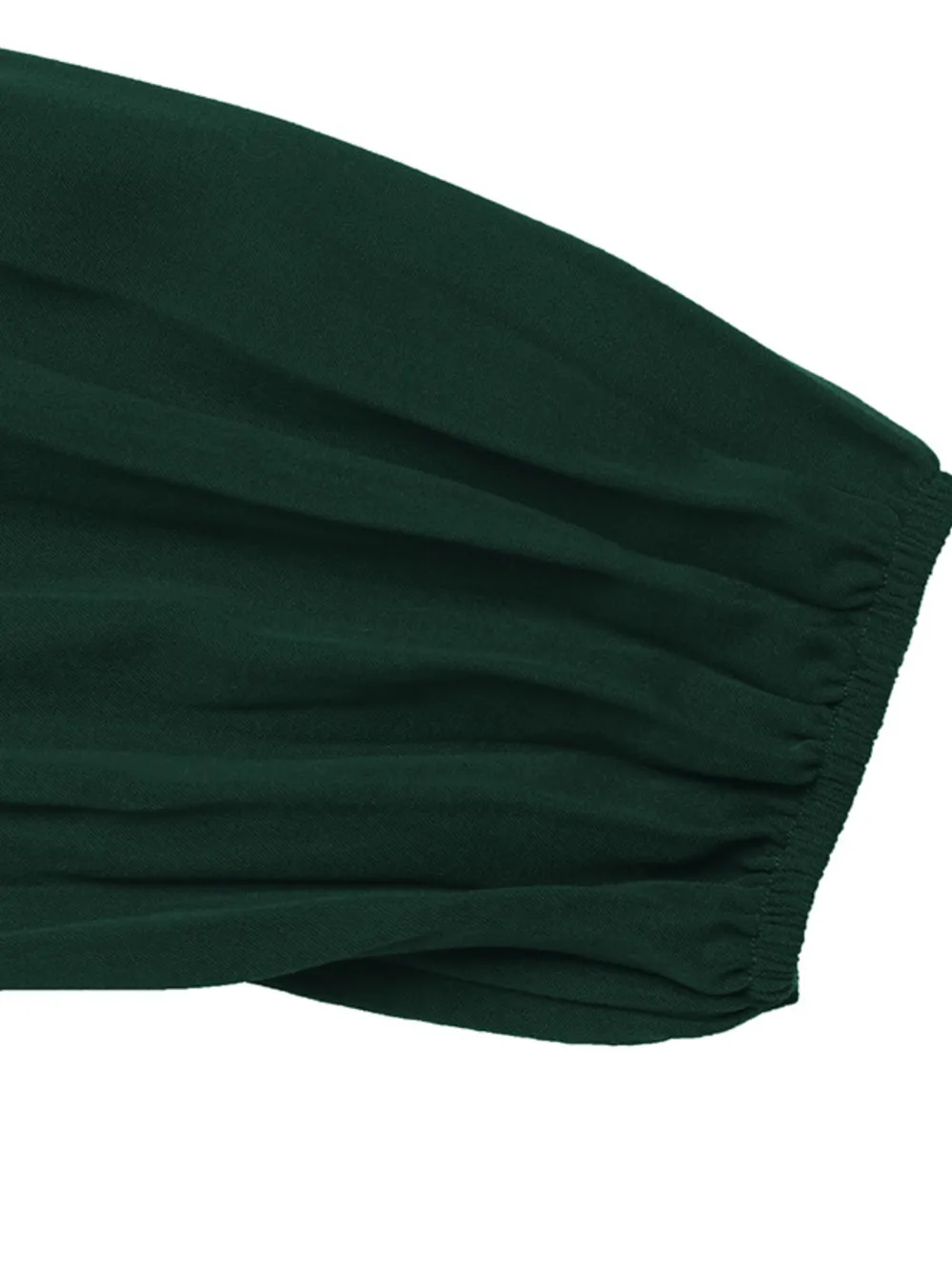 Pleated Round Neck Long Sleeve Dress, image 13