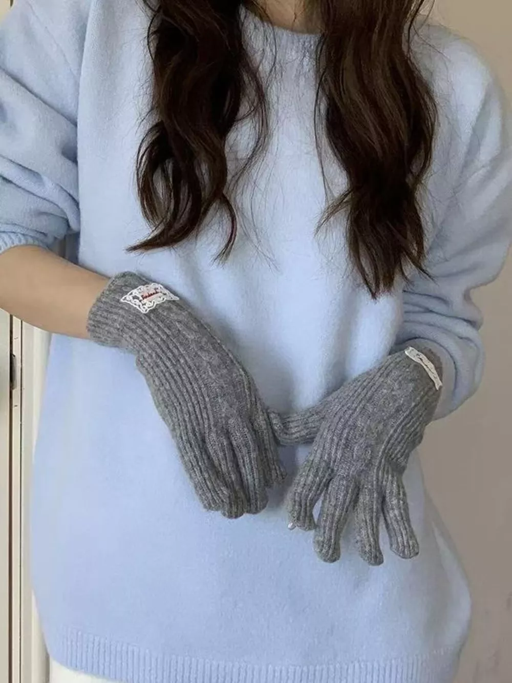 Cable Knit Warm Gloves, image 13