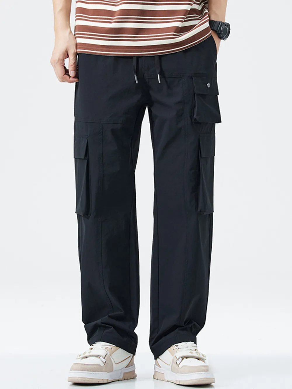 Men's Full Size Relaxed Fit Cargo Pants Plus Size, image 2
