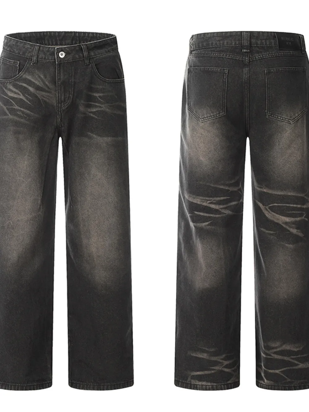 Men's Vintage Wash Loose Fit Jeans, image 3