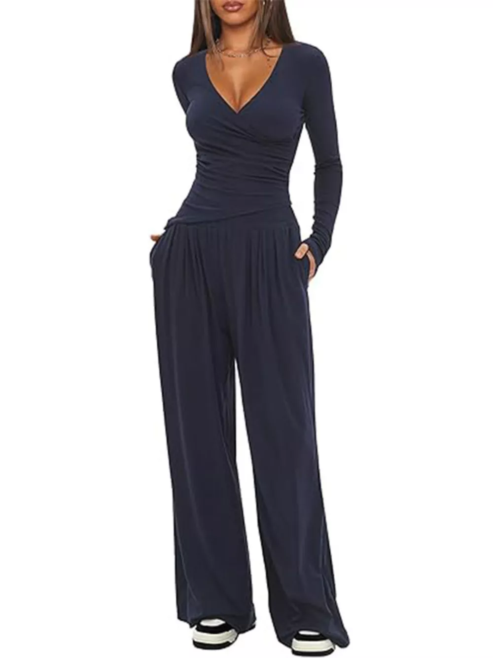 Casual Long Sleeve Top and Pants Two-Piece Set, image 16