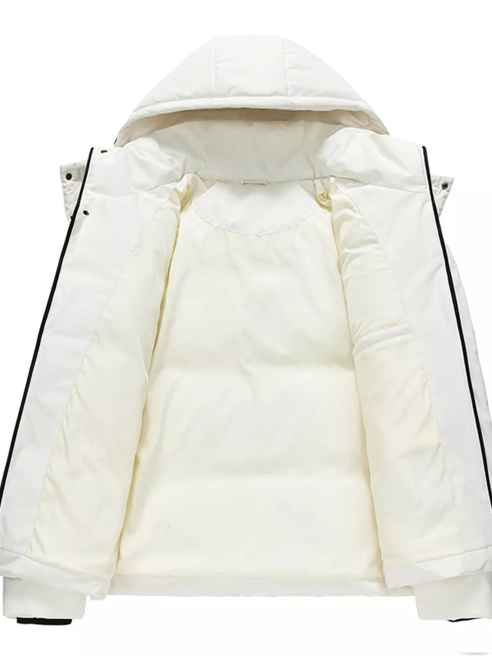 Men's Plus Size Hooded Padded Winter Coat, image 5
