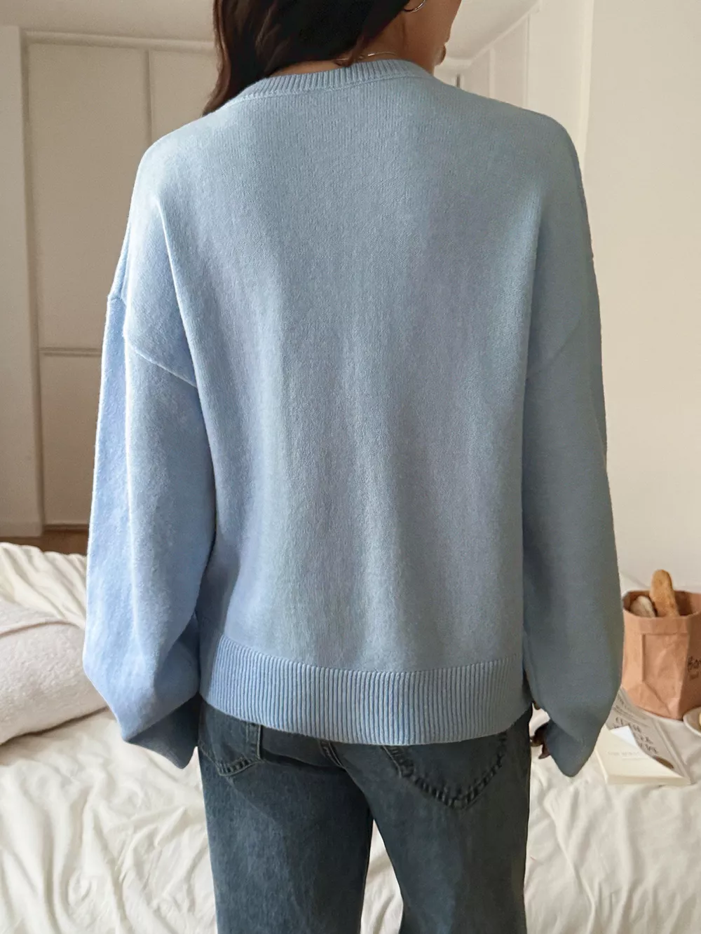 V-Neck Loose Fit Sweater, image 9