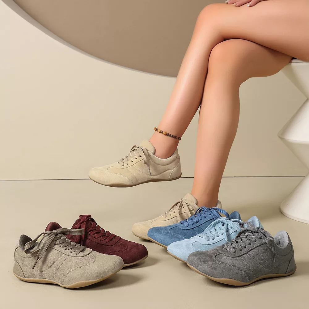 Round Toe Lace Up Sneakers, image 2