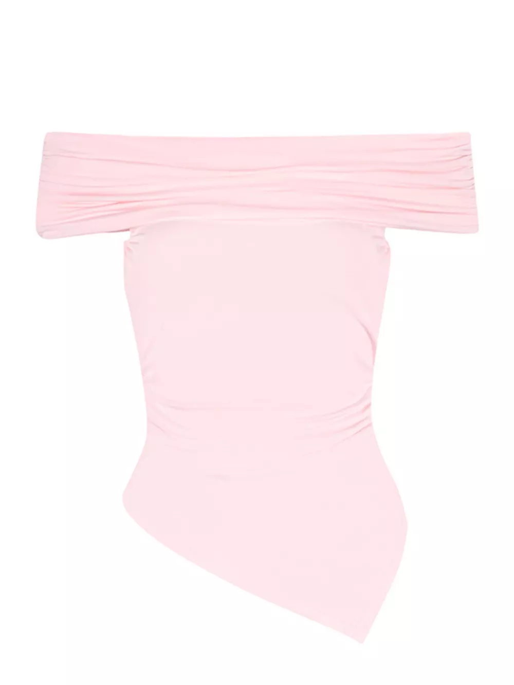 Off-Shoulder Ruched Asymmetrical Hem Top, image 15