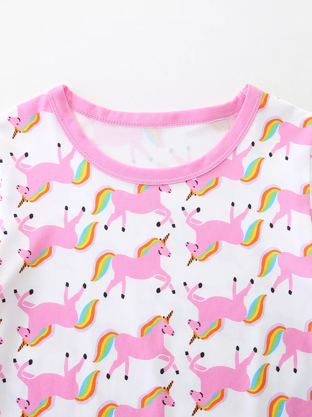 Children's Unicorn Print Short Sleeve Tee and Shorts Set, image 3