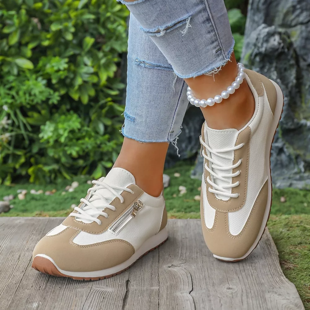 Round Toe Lace Up Sneakers, image 3