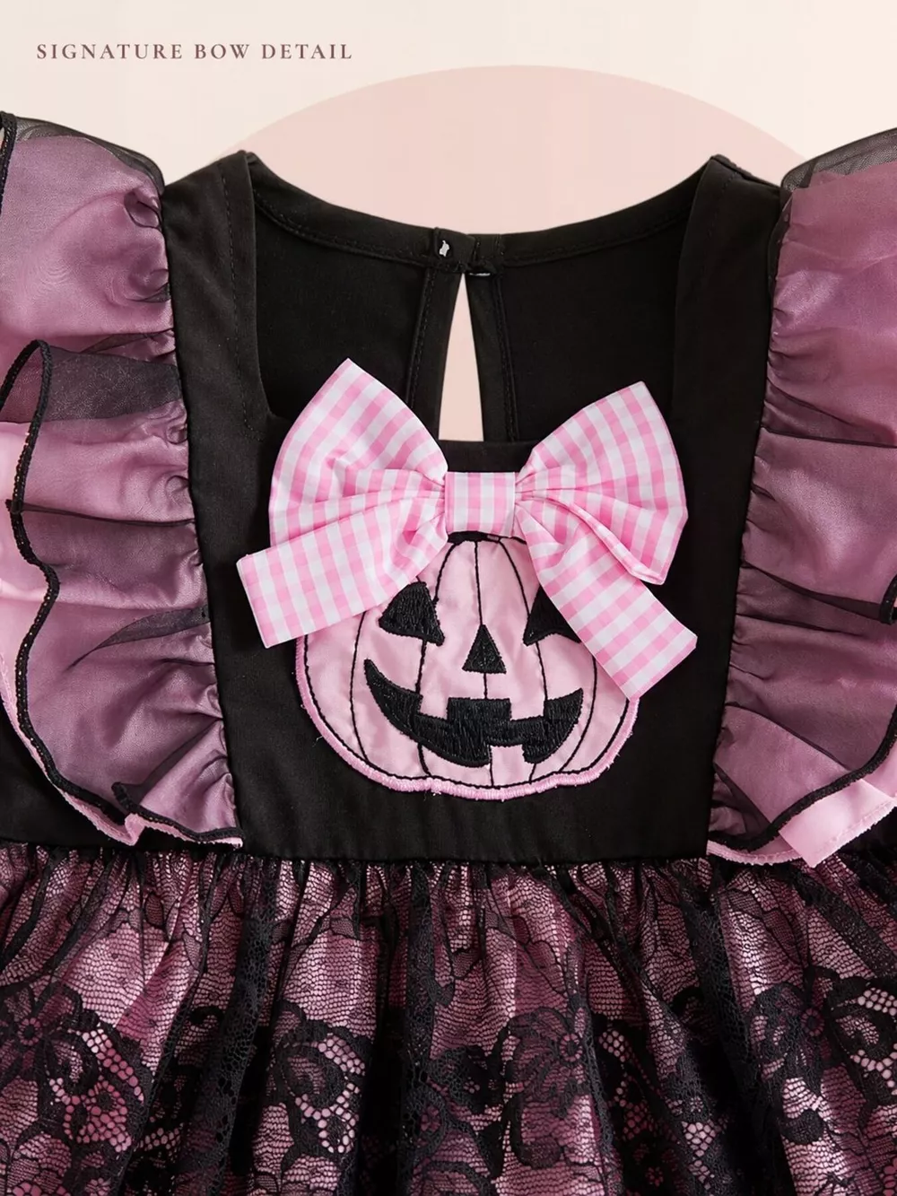 Children's Halloween Lolita Style Pumpkin Print Dress, image 8
