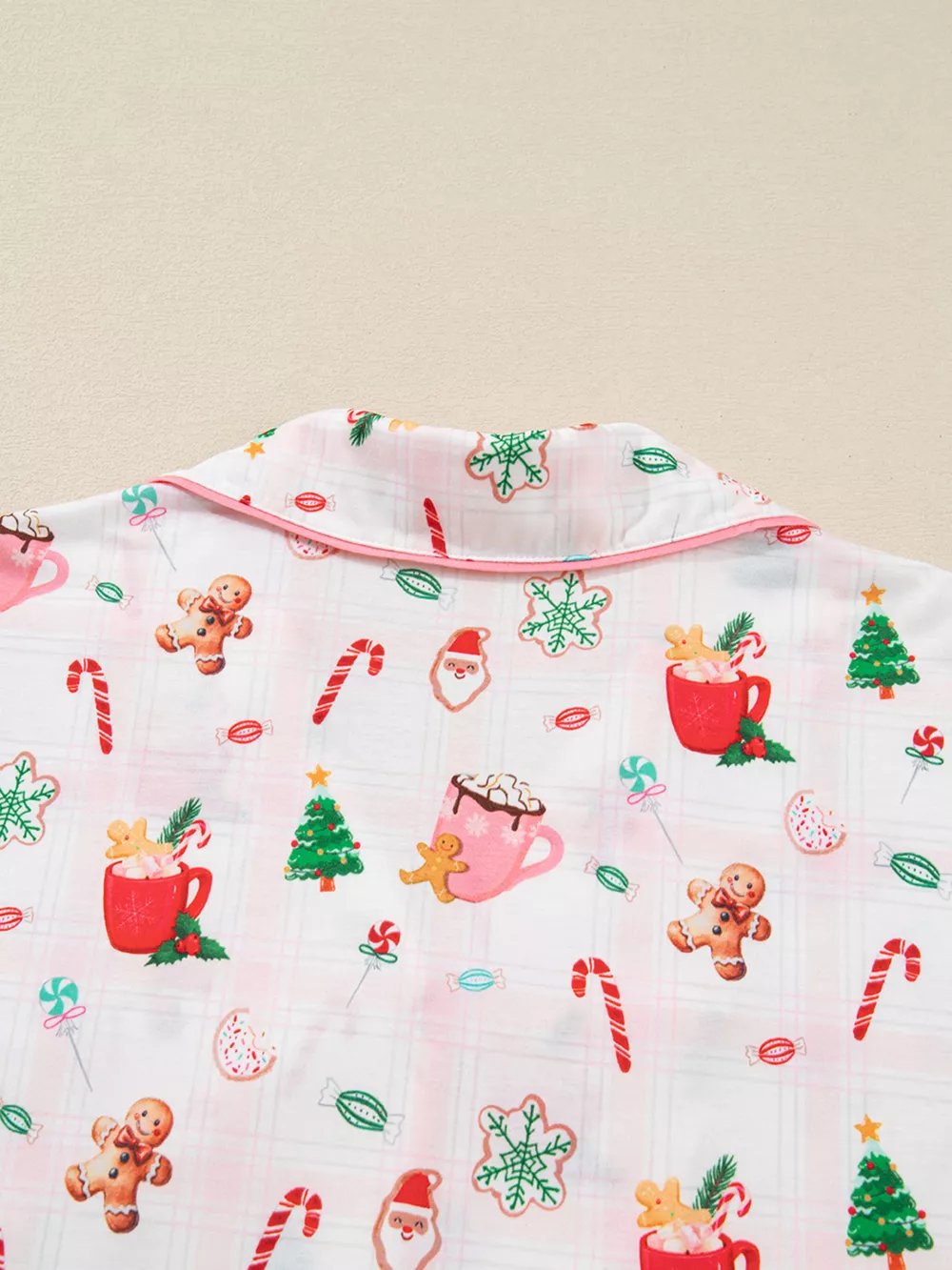 Christmas Spirit Cute Holiday Print Short Sleeve Shirt and Pants 2pcs Pajama Set, image 11