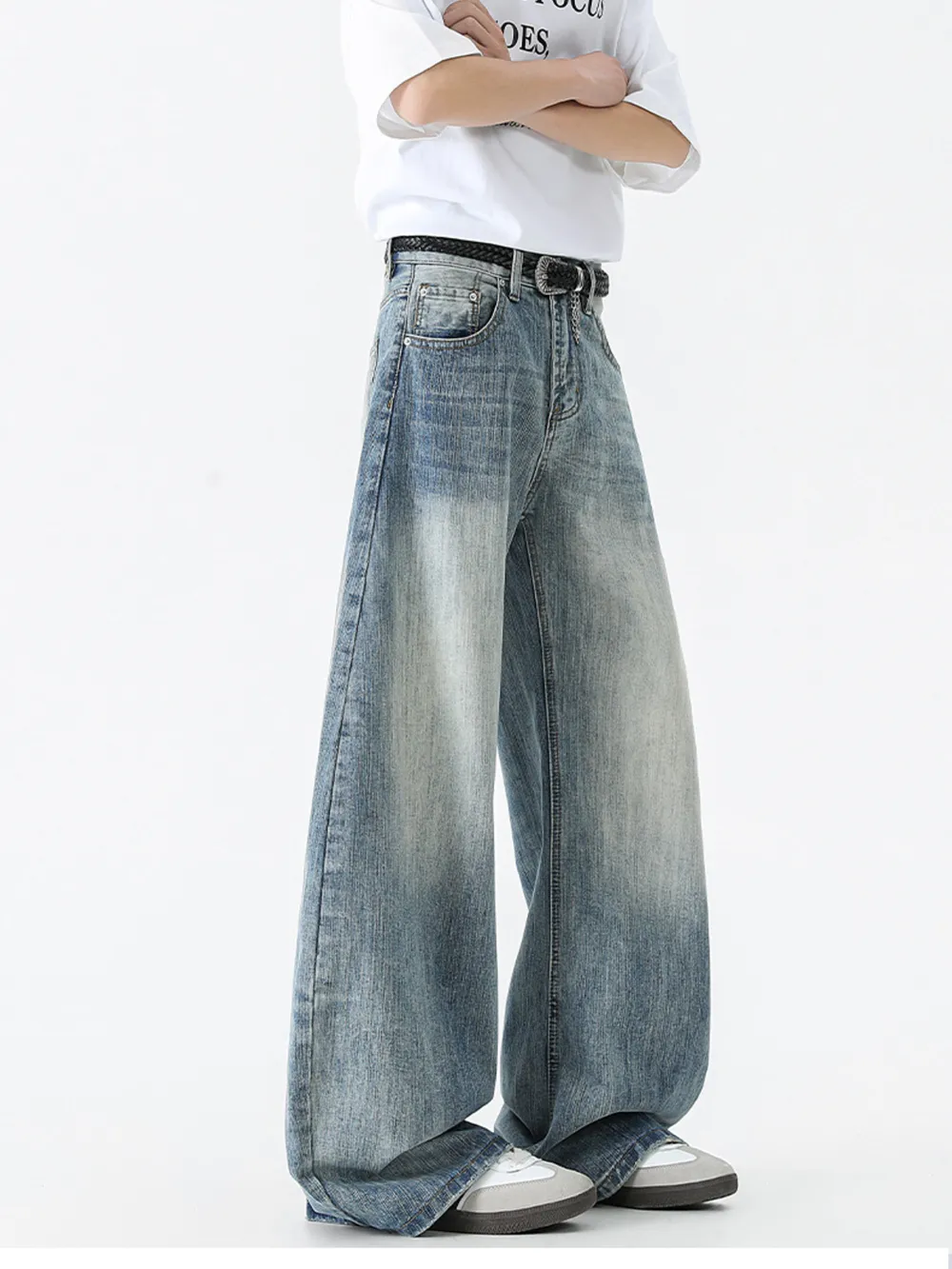 Men's Wide Leg Jeans, image 4
