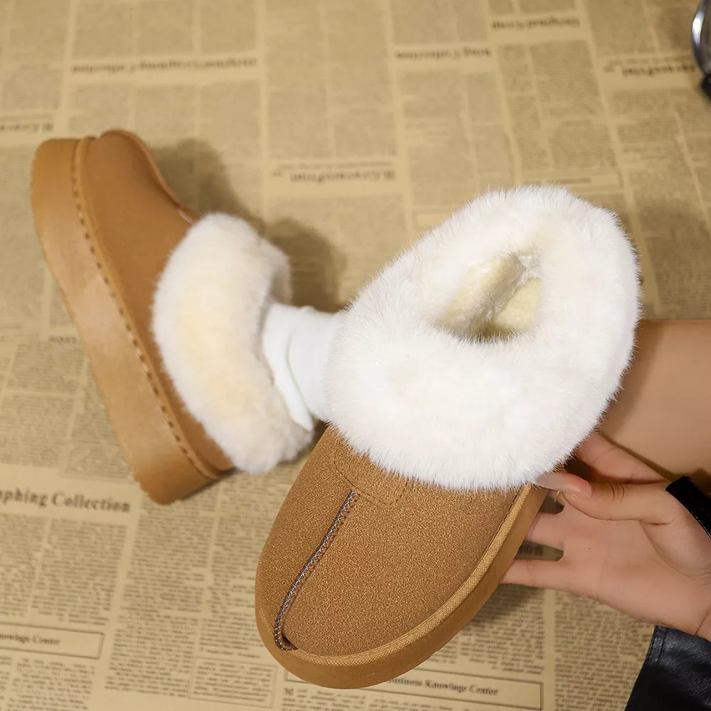 Fuzzy Trim Platform Boots, image 11
